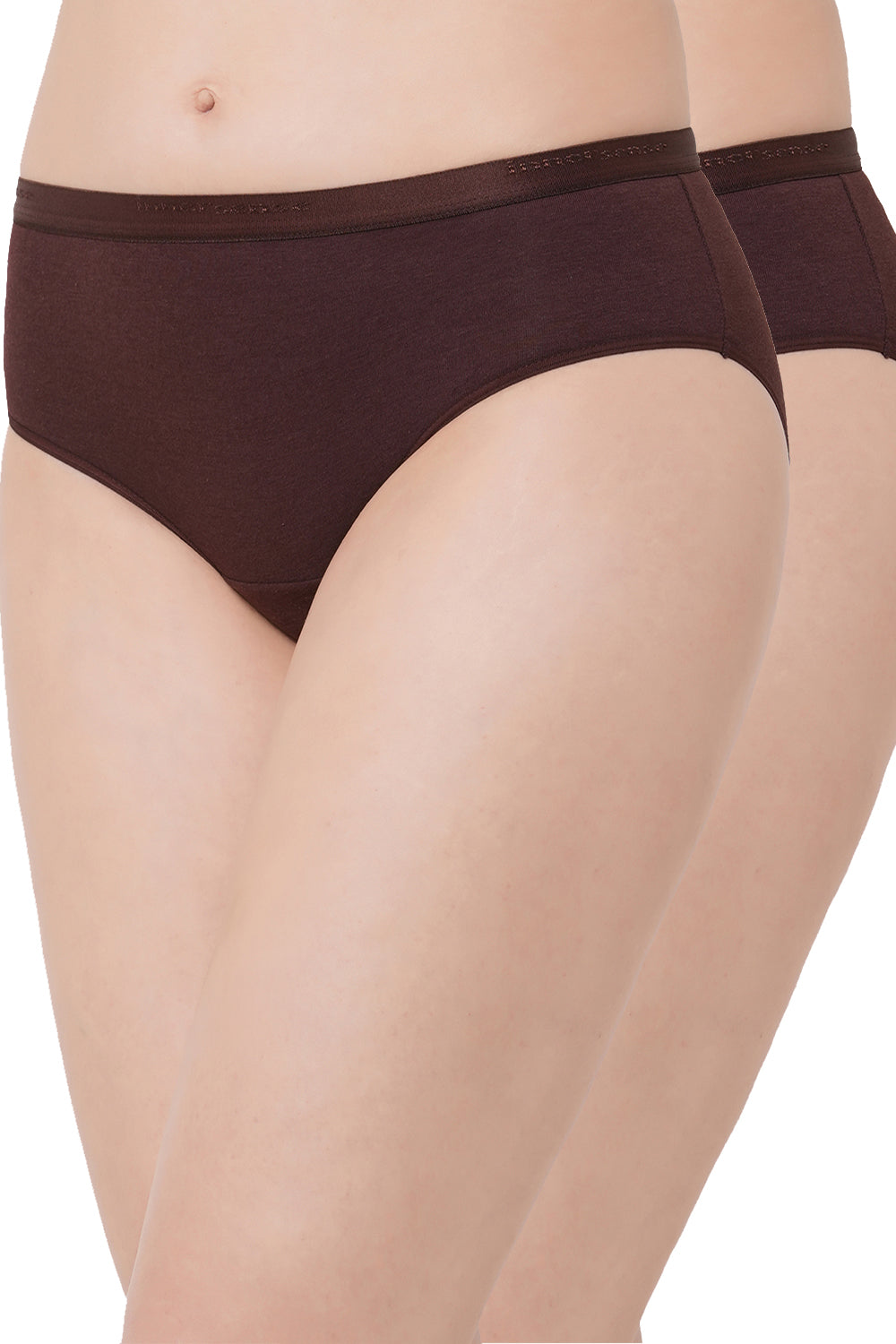 Organic Cotton Antimicrobial High waist Hipster-ISP002-Dark Sienna_Dark Sienna-