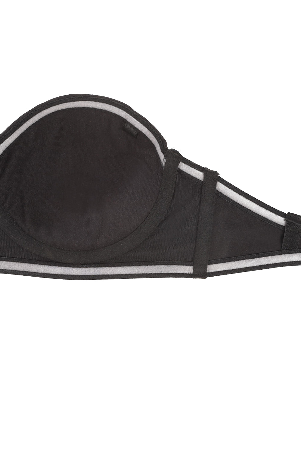 Organic Cotton Antimicrobial Padded Strapless and Backless Bra-ISB120-Black