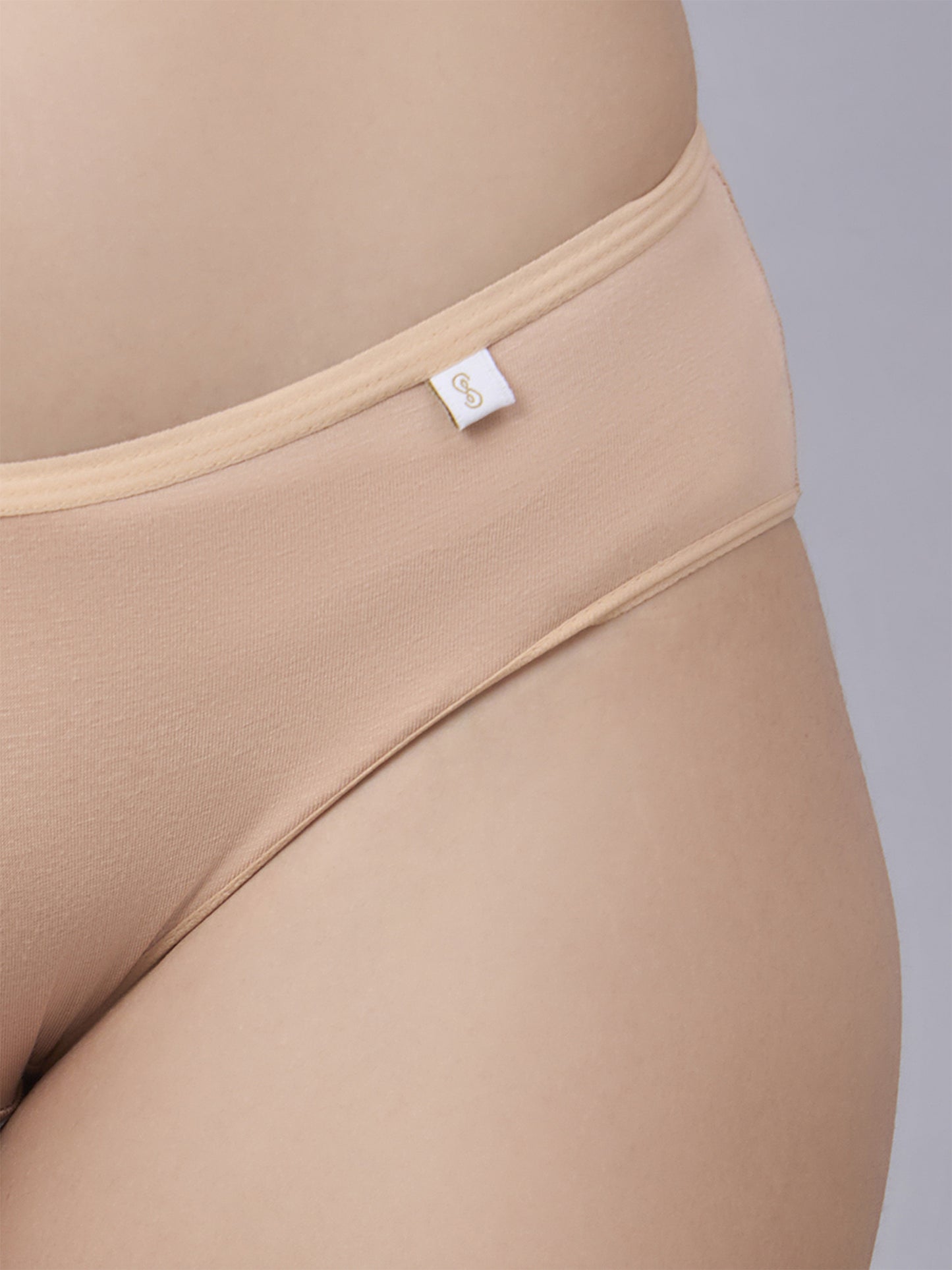 Inner Sense Women Bamboo Medium-Rise Bikini Briefs-ISPB201-Skin