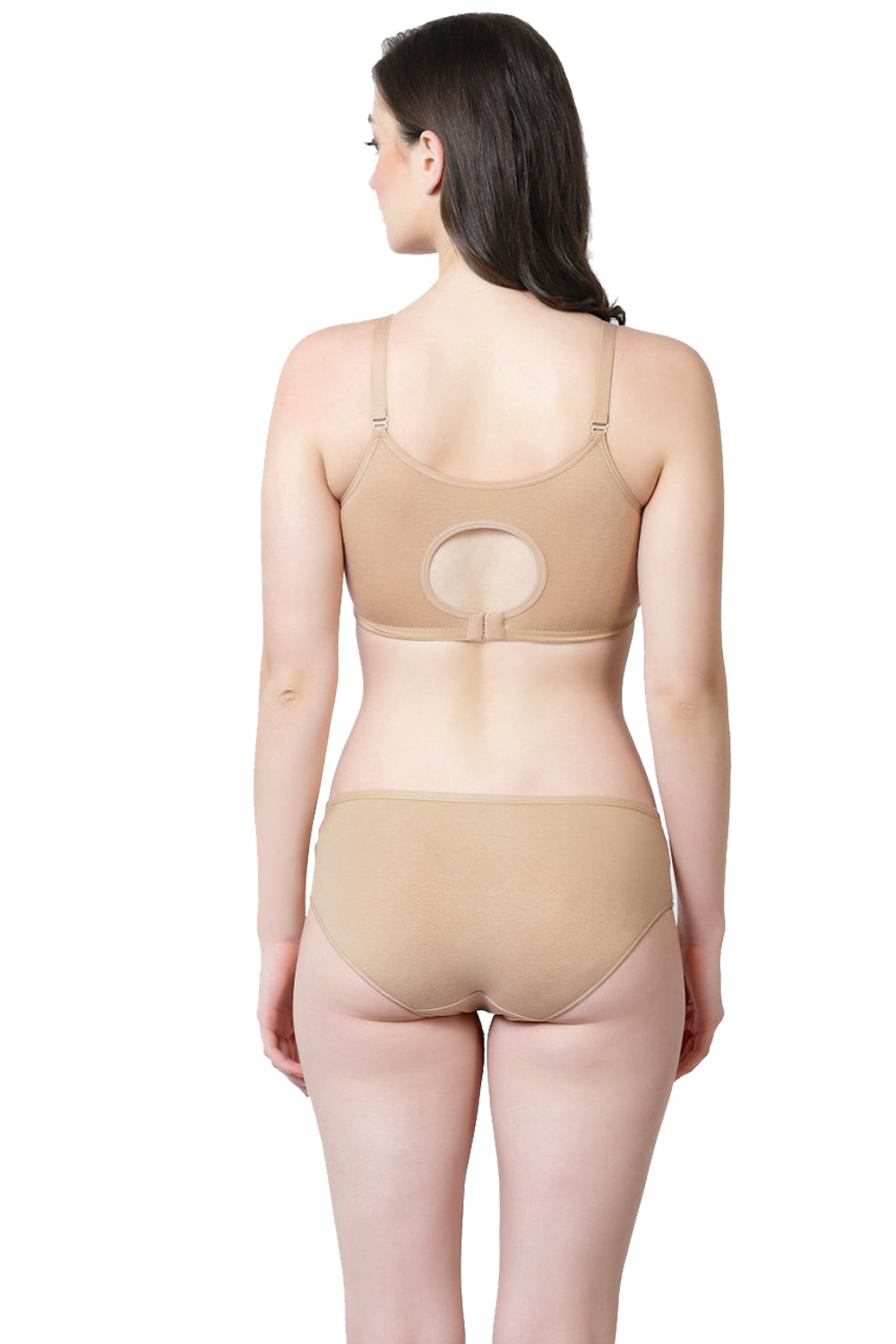 Organic Cotton  Antimicrobial Seamless Maternity Bra and Panty set-IMB004A_IMP102-Skin-