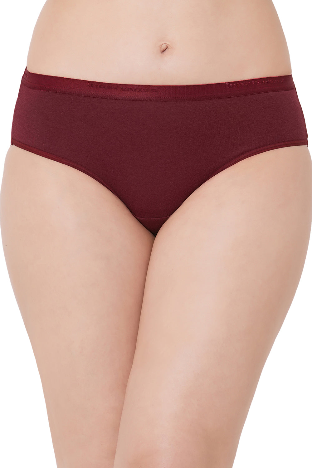 Organic Cotton Antimicrobial High waist Hipster-ISP002-Dark Sienna_Persian Plum-
