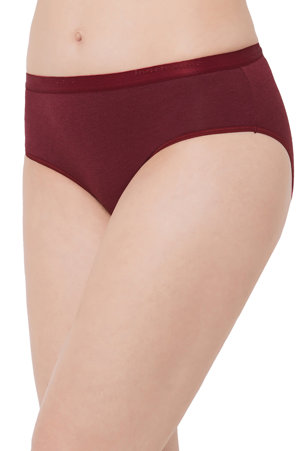 Organic Cotton Antimicrobial High waist Hipster-ISP002-Dark Sienna_Persian Plum-