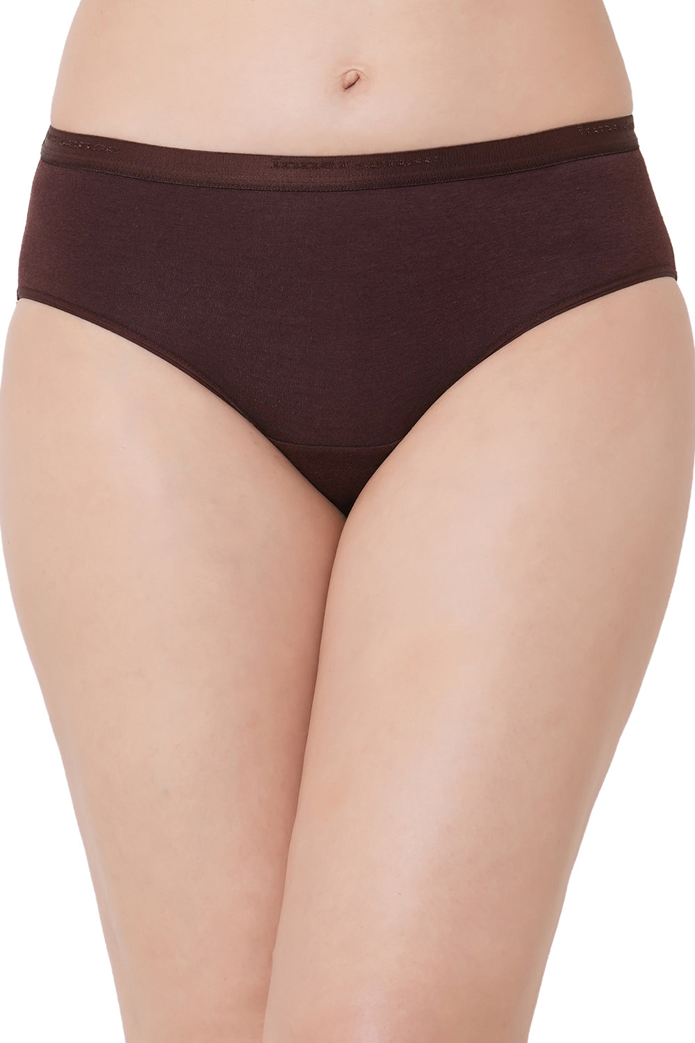 Organic Cotton Antimicrobial High waist Hipster-ISP002-Dark Sienna_Dark Sienna-