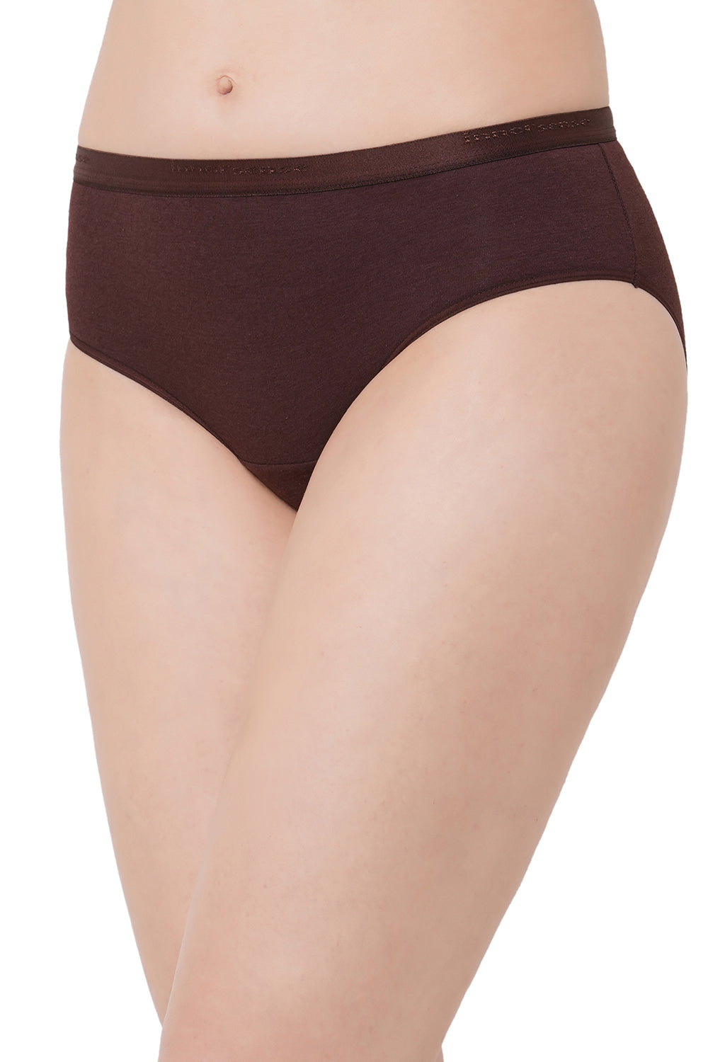 Organic Cotton Antimicrobial High waist Hipster-ISP002-Dark Sienna_Dark Sienna-