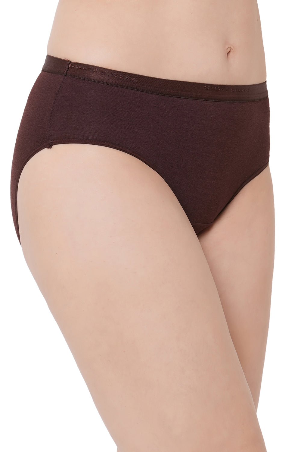 Organic Cotton Antimicrobial High waist Hipster-ISP002-Dark Sienna_Dark Sienna-