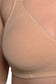 Plus Size Beige Organic Cotton Bamboo Non padded Side support bra