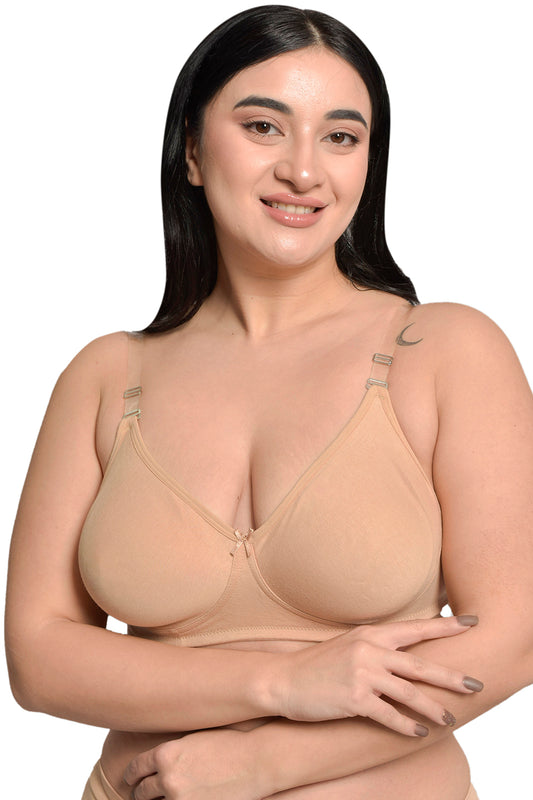 Plus Size Skin Organic Cotton Bamboo Non padded Backless Bra