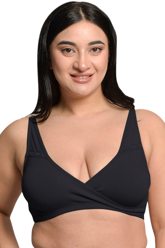 Inner Sense Organic Cotton Bamboo Overlap Nursing Bra