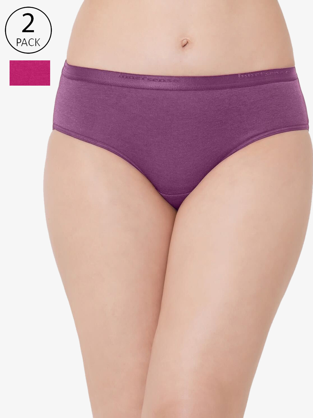Organic Cotton Antimicrobial High waist Hipster-ISP002-Sangria_Deep Purple