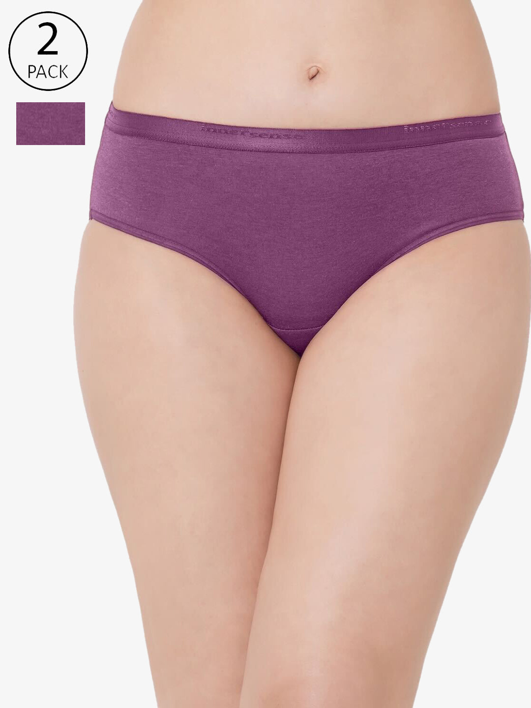 Organic Cotton Antimicrobial High waist Hipster-ISP002-Deep Purple_Deep Purple