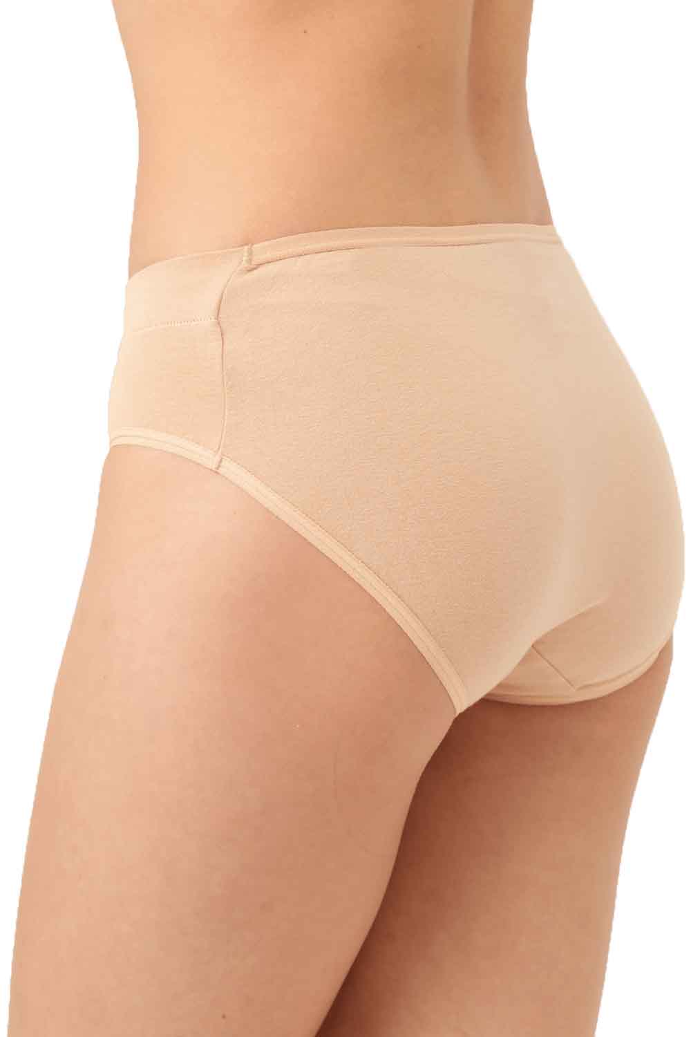 Organic Cotton Antimicrobial Maternity Panty (Pack Of 3)-IMP102-Skin_Bright Pink_Feather Print-