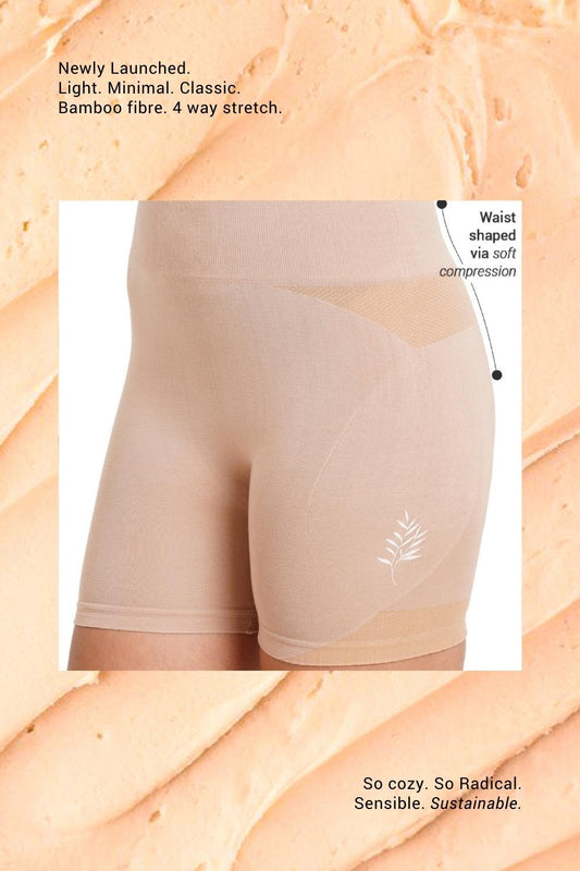 Super Soft Bamboo Fibre Antimicrobial Seamless Tummy Tucker and Thigh Shaper-ISP066-Skin-