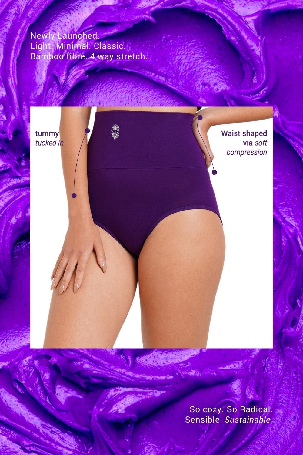 Super Soft Bamboo Fibre Antimicrobial Seamless Tummy Tucker-ISP067-Acai-