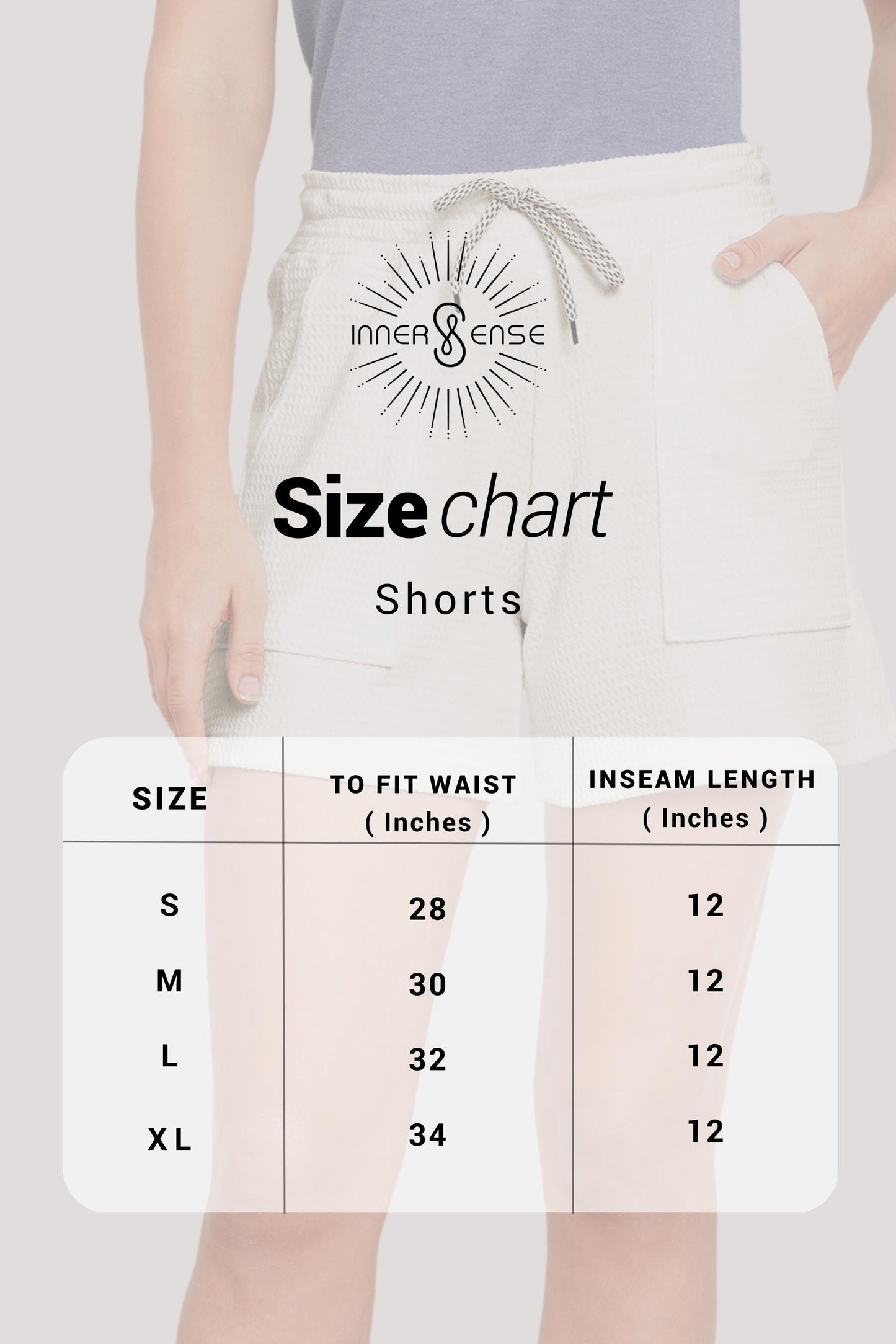 Organic Cotton shorts_ISL032-Waffle White
