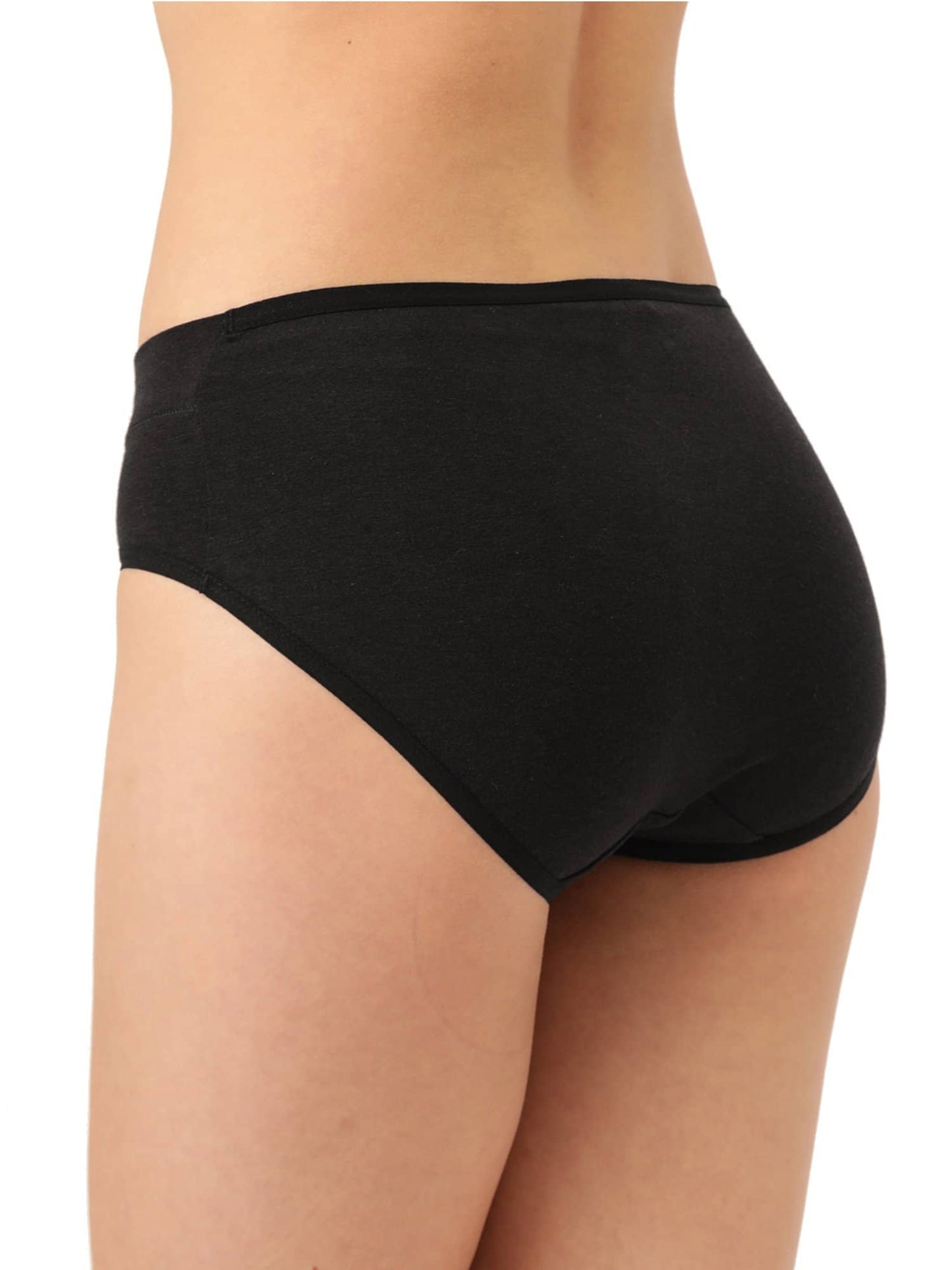 Organic Cotton Antimicrobial Little Black Undies kit (Pack of 3)-ISPK03-Black-