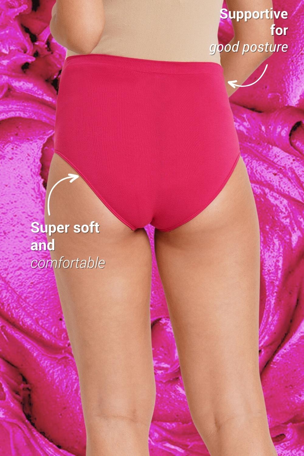 Super Soft Bamboo Fibre Antimicrobial Seamless Over The Bump Panty-IMP103-Jazzy-