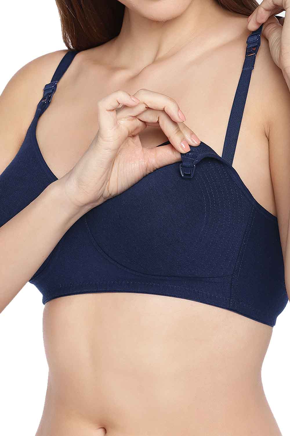 Organic Cotton Antimicrobial Soft feeding Bra (Pack of 2)-IMB005A_5E
