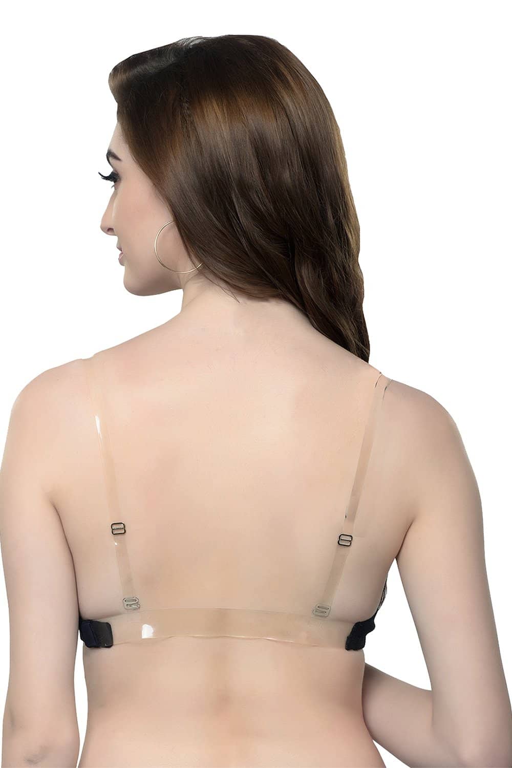 Organic Cotton Antimicrobial Backless Non-Padded Seamless bra-ISB100-Black-