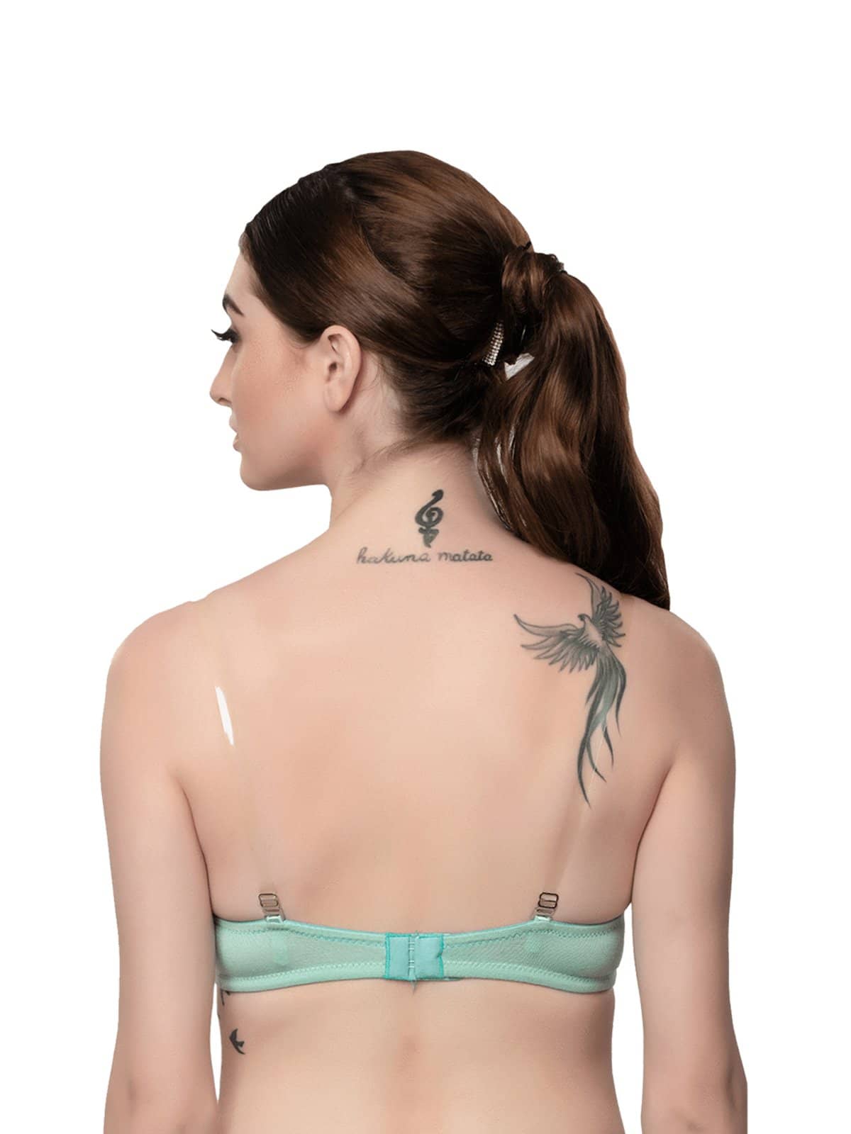Organic Cotton Antimicrobial Non-padded Strapless Bra-ISB020-Ocean Green-