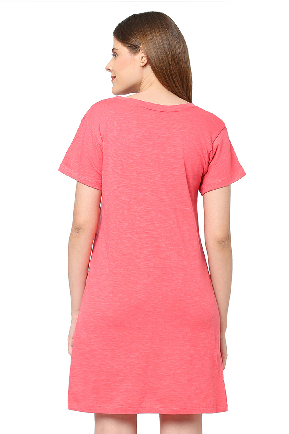 Organic Cotton Sleep Tee-ISL016-Bright pink
