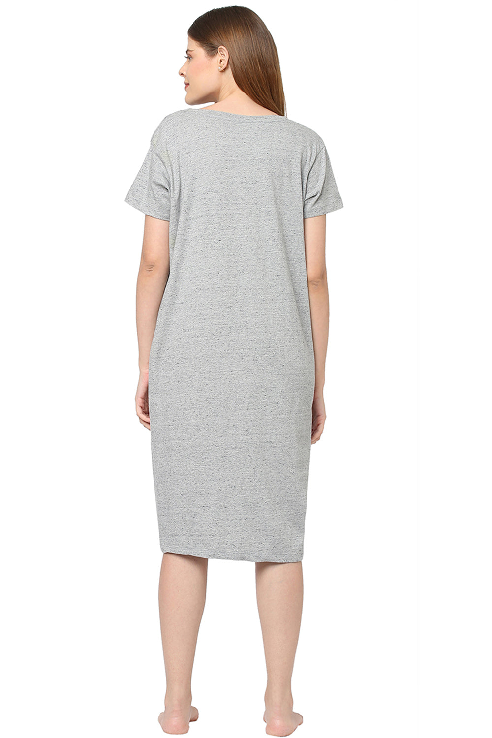 Organic Cotton Sleep Tee-ISL019-Light grey