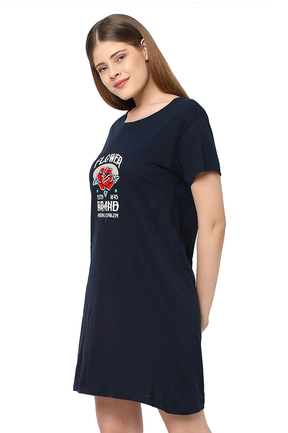 Organic Cotton Sleep Tee-ISL014-Navy