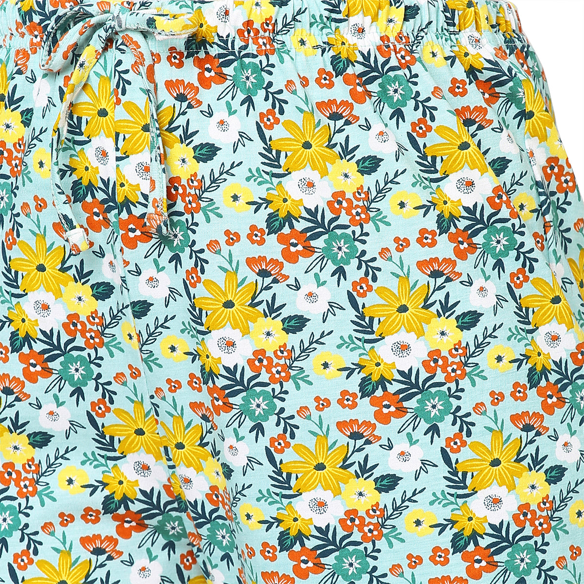 Organic Cotton Capri -ISL012-Blue Daisy