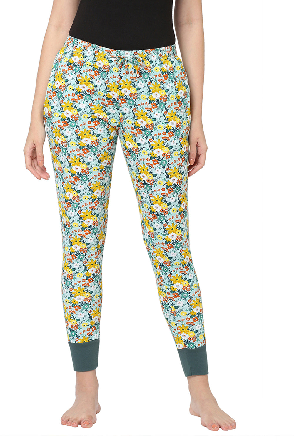 Organic Cotton Full-length Pajama-ISL009-Blue Daisy