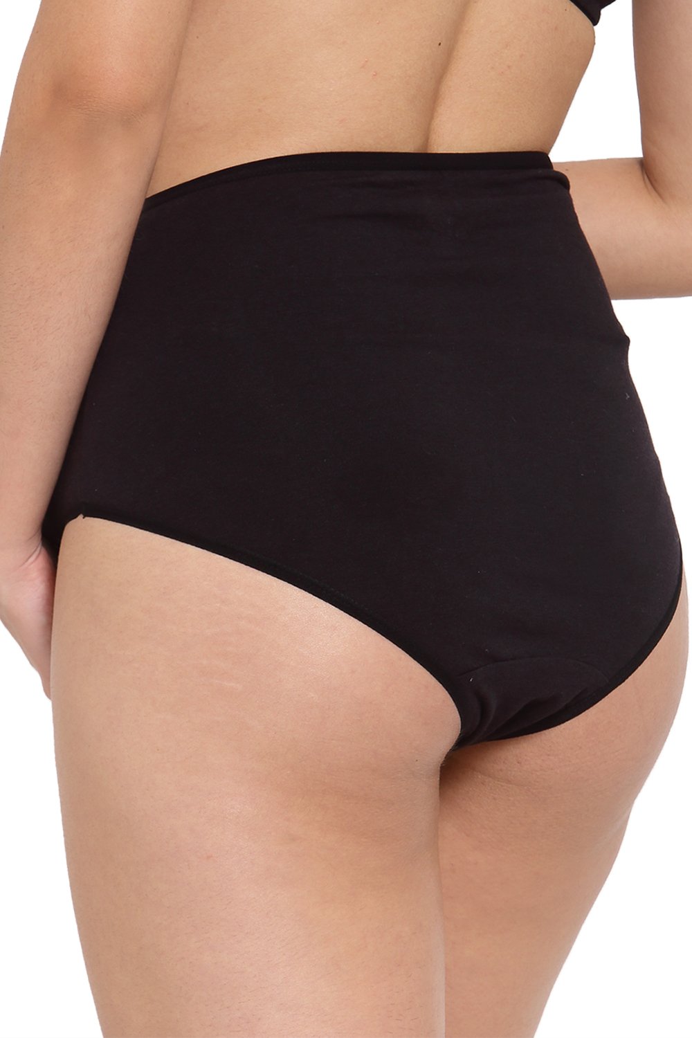 Organic Cotton Antimicrobial Maternity Panty- Pack of 2-IMPC101-Skin_Black-