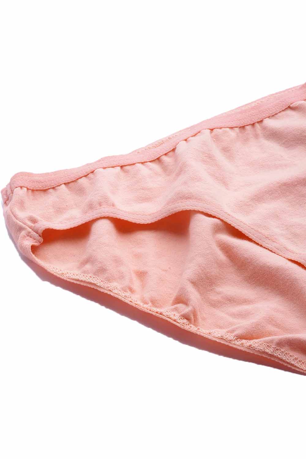 Organic Cotton Antimicrobial Soft Laced Bra & Panty Set-ISBP017-Peachy Pink-