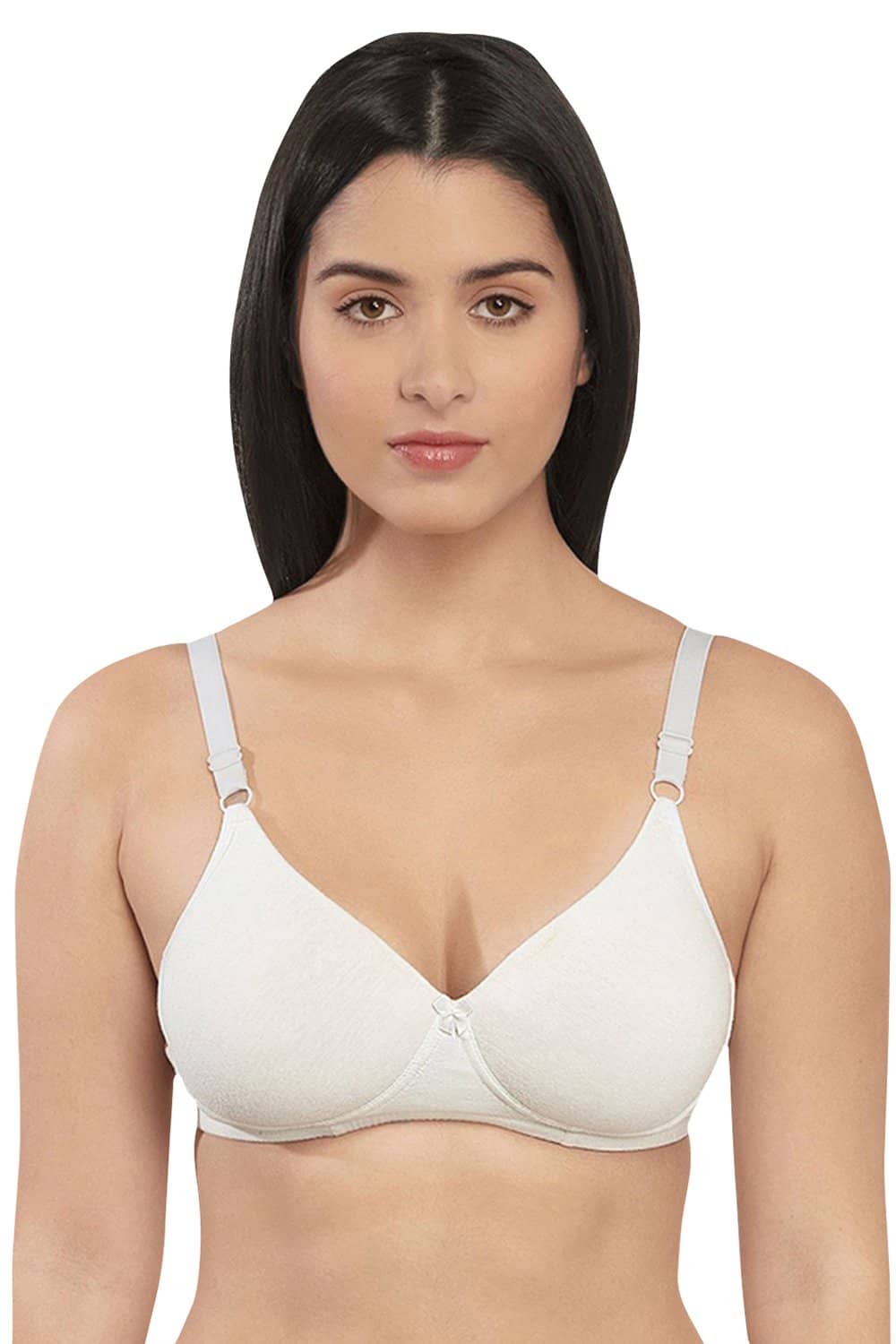 Organic Cotton Antimicrobial Wire-Free Padded Bra-ISB068-Milky White