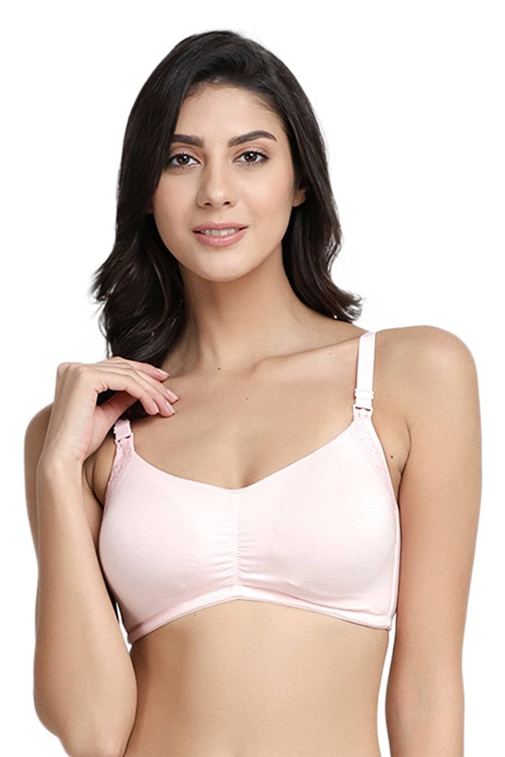 Organic Cotton Antimicrobial Care Mama Starter Bra Kit (Pack of 3)-IMBK06-Pink-