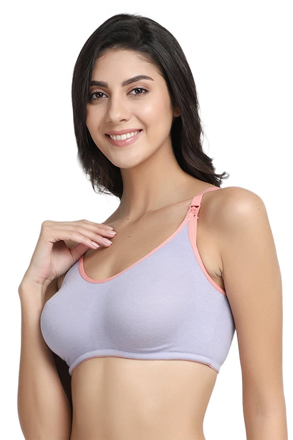 Organic Cotton Antimicrobial Soft Nursing Bra-IMB004B