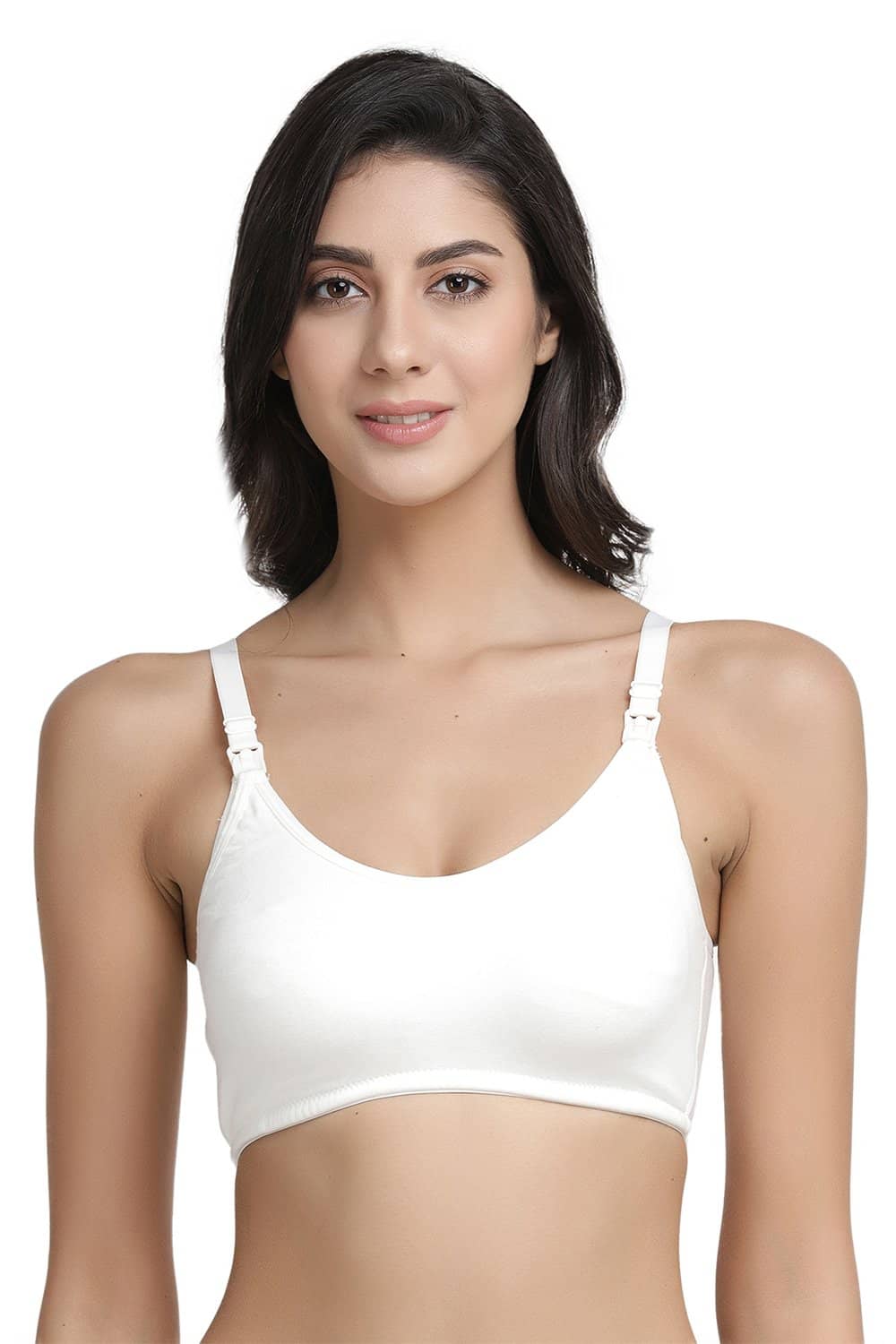 Organic Cotton Antimicrobial Soft Nursing Bra (Pack of 2)-IMB004D_4F-