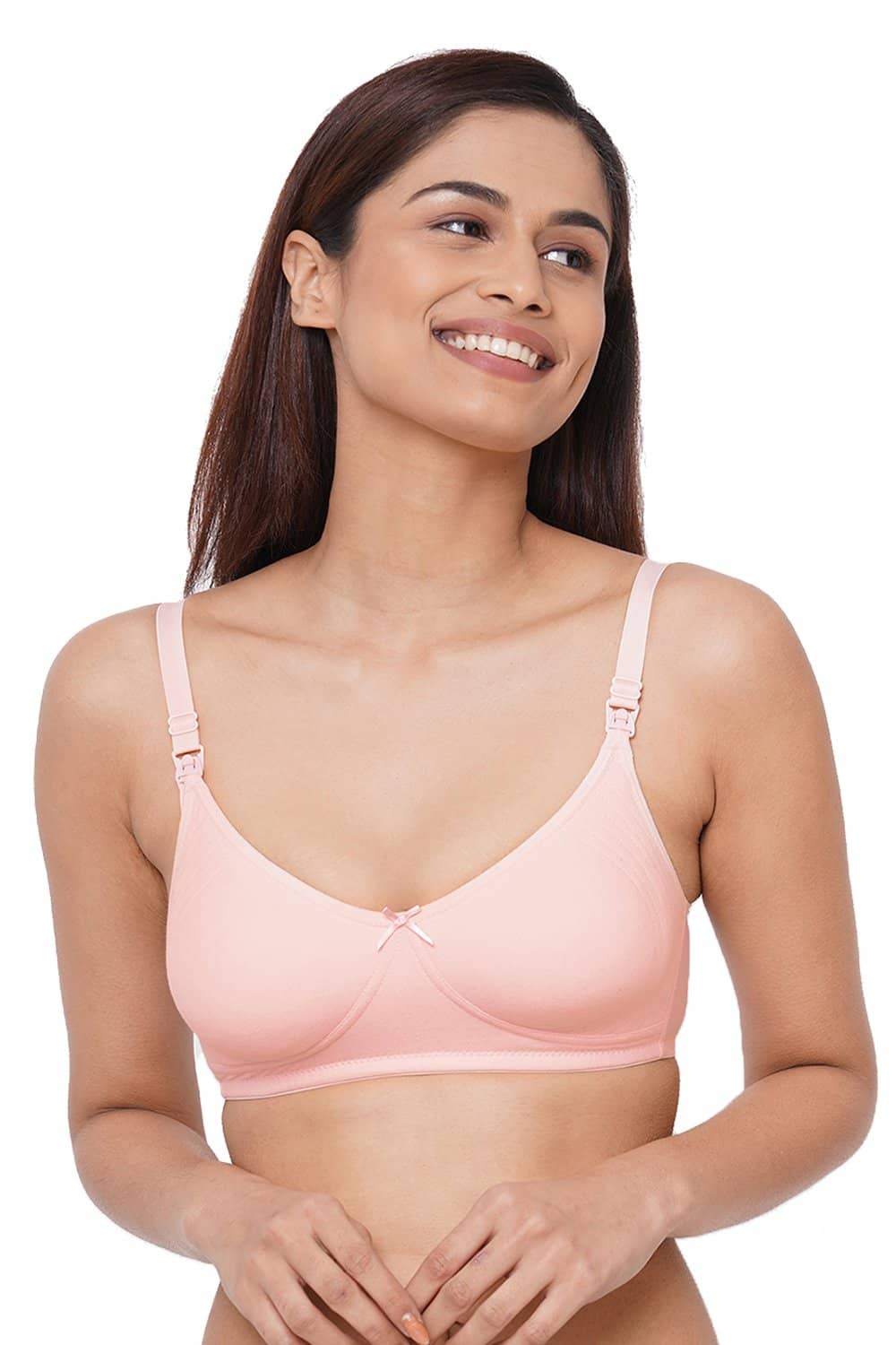 Organic Cotton Antimicrobial Care Mama Starter Bra Kit (Pack of 3)-IMBK06-Pink-