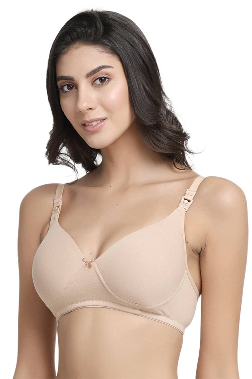 Organic Cotton Antimicrobial Padded Nonwired Feeding Bra-IMB009B