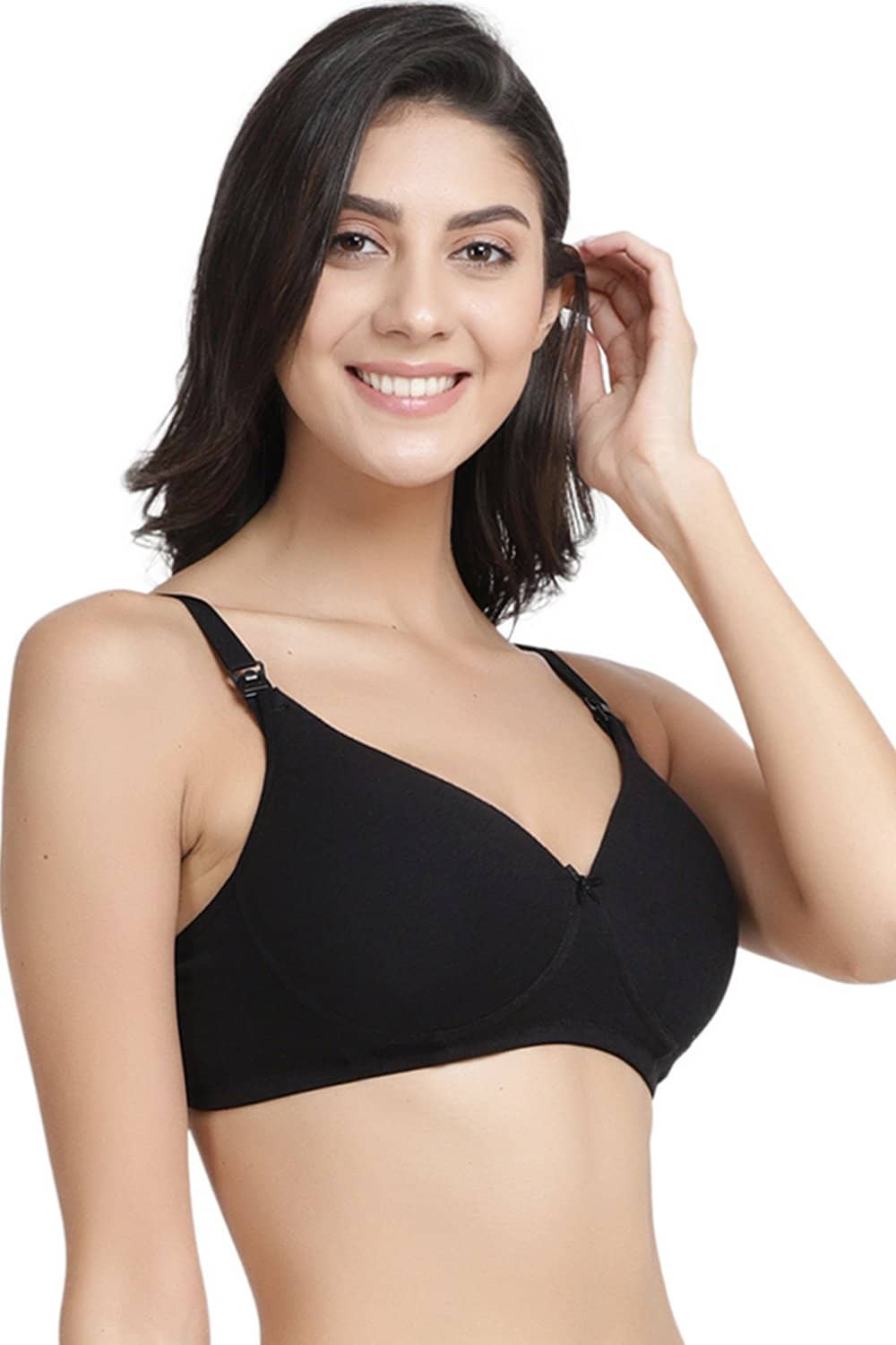 Organic Cotton Antimicrobial Padded Nonwired Feeding Bra-IMB009C