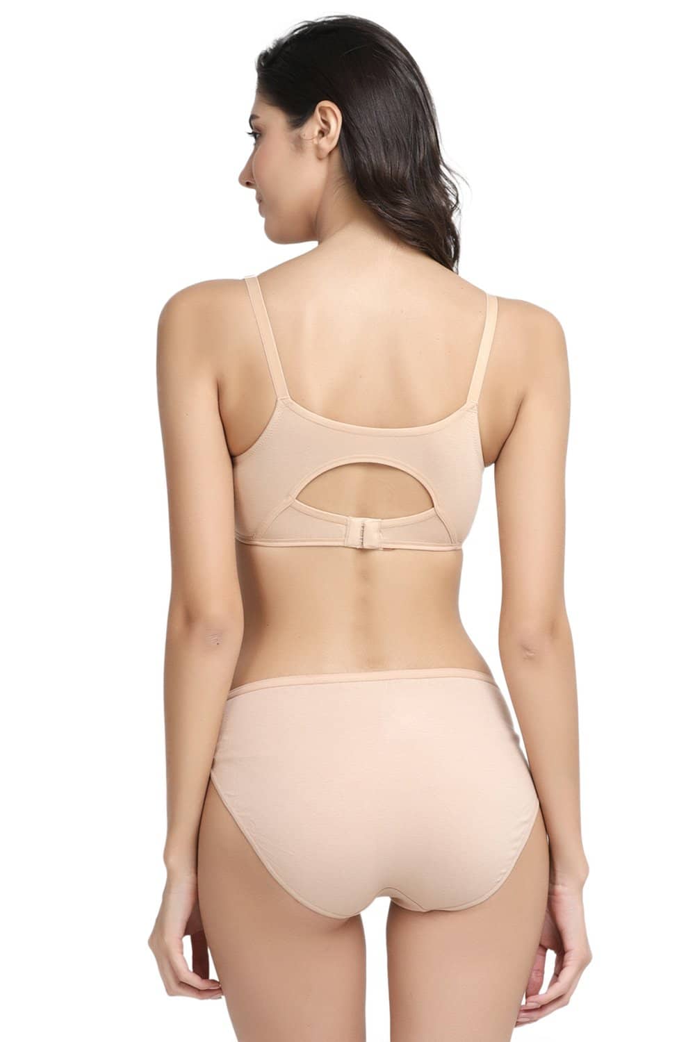 Beige NonWired Non Padded Maternity Bra & Panty Set-IMBP007F
