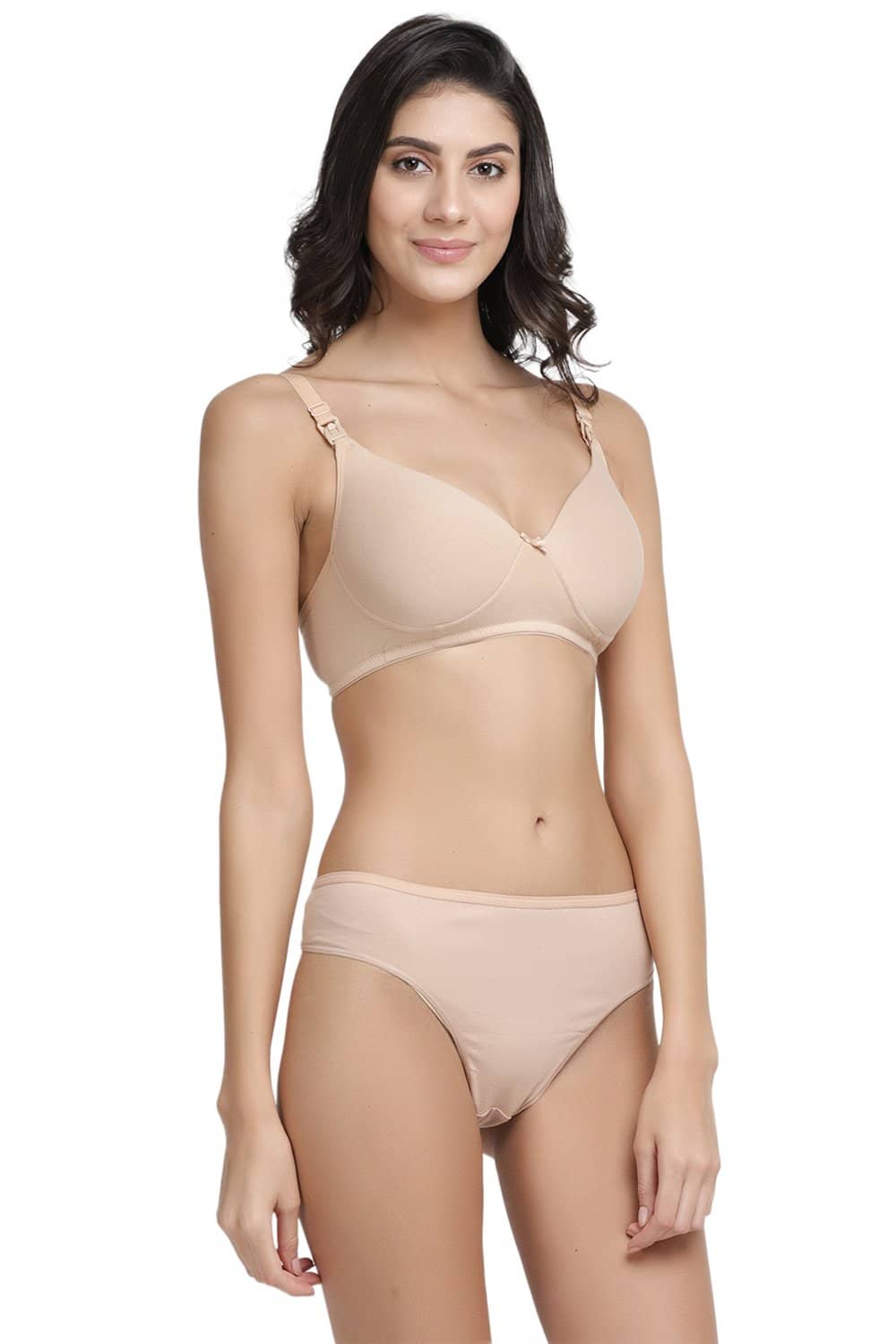 Organic Cotton Antimicrobial Padded Feeding Bra & Panty Set-IMBP009B