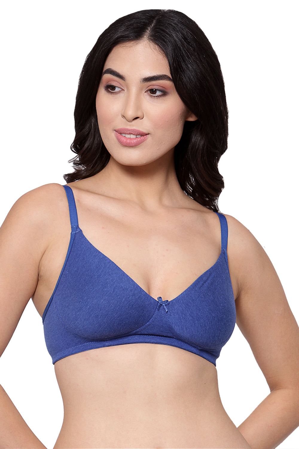 Organic Cotton Antimicrobial Seamless Everyday Bra-ISB084-Royal Blue-