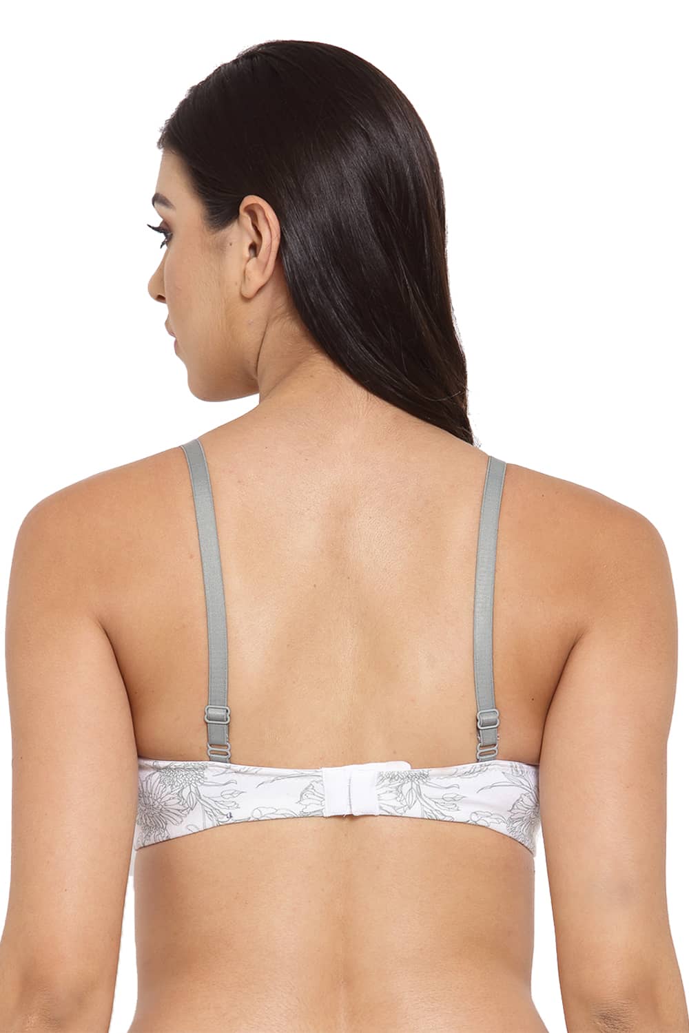 Organic Cotton Antimicrobial Padded Bra-ISB105-Green Print-