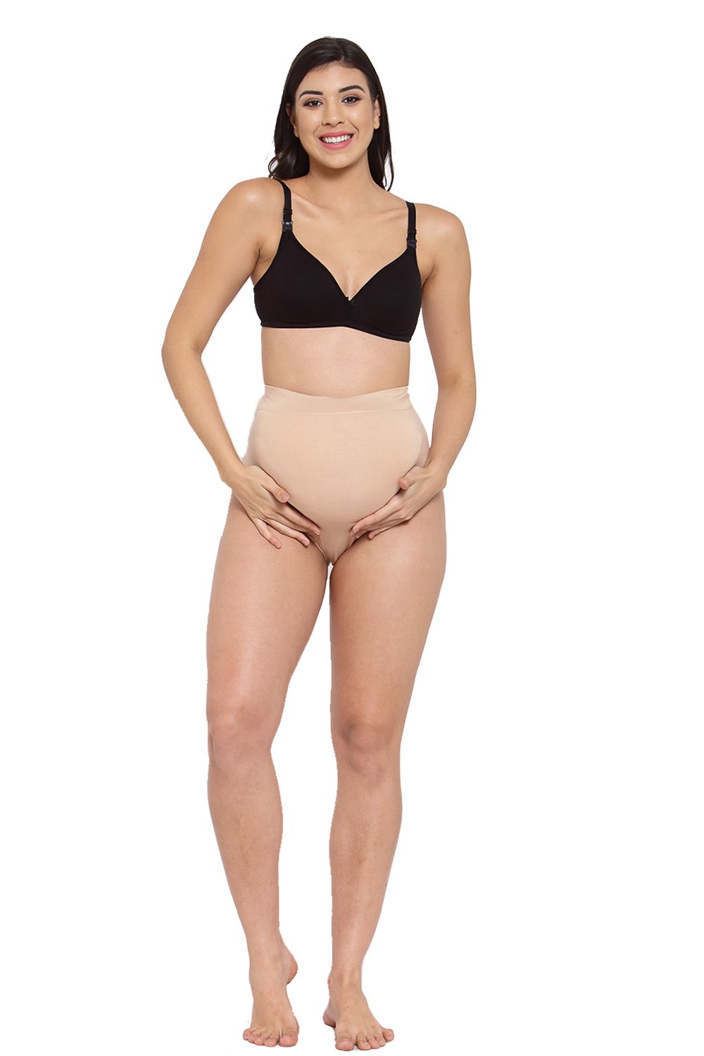 Organic Cotton Antimicrobial Maternity Panty- Pack of 2-IMPC101-Skin_Skin-
