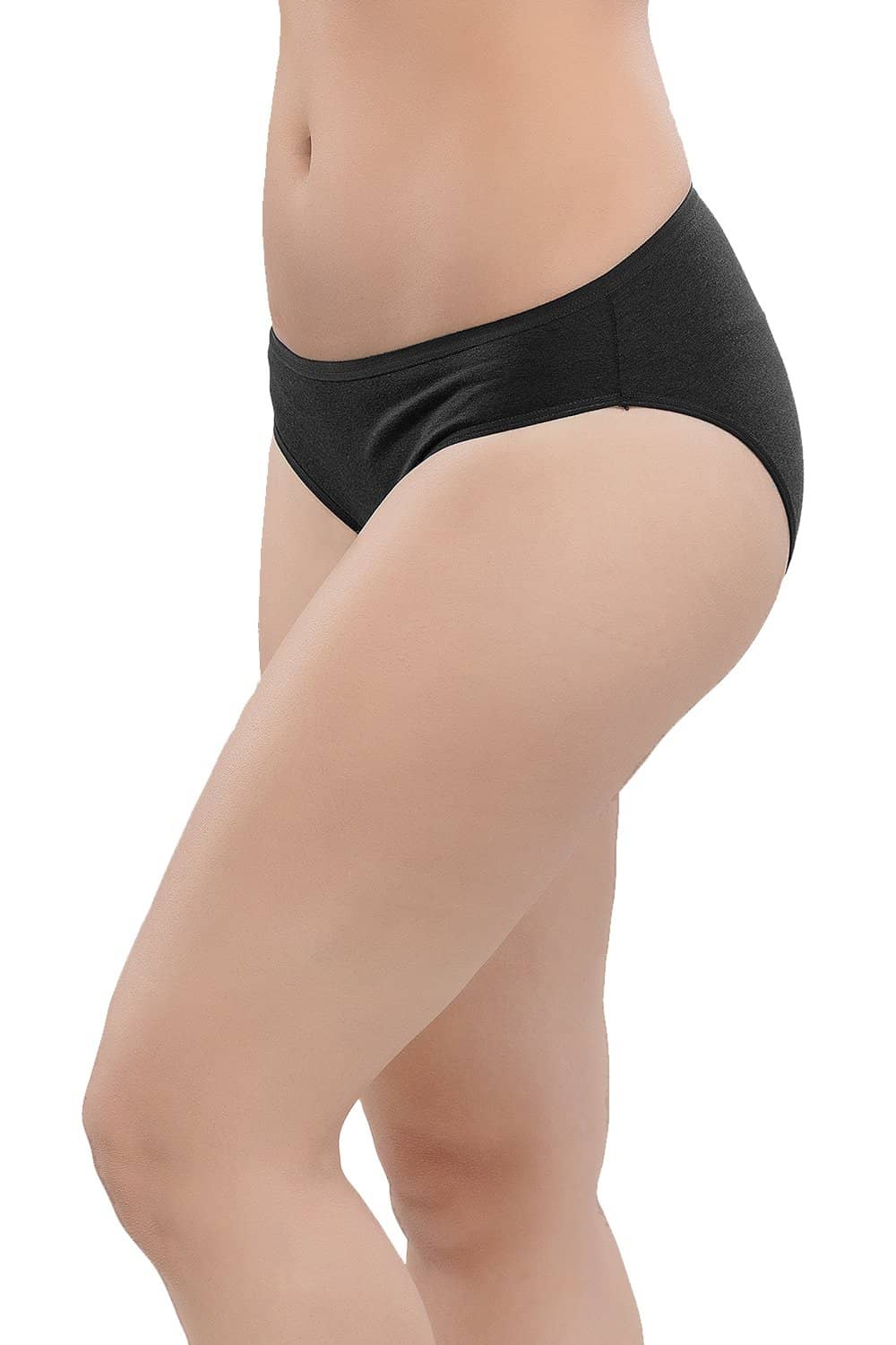 Organic Cotton Antimicrobial Bikini (Pack of 3)-IMPC004-Black_Fuschia_Navy Blue-