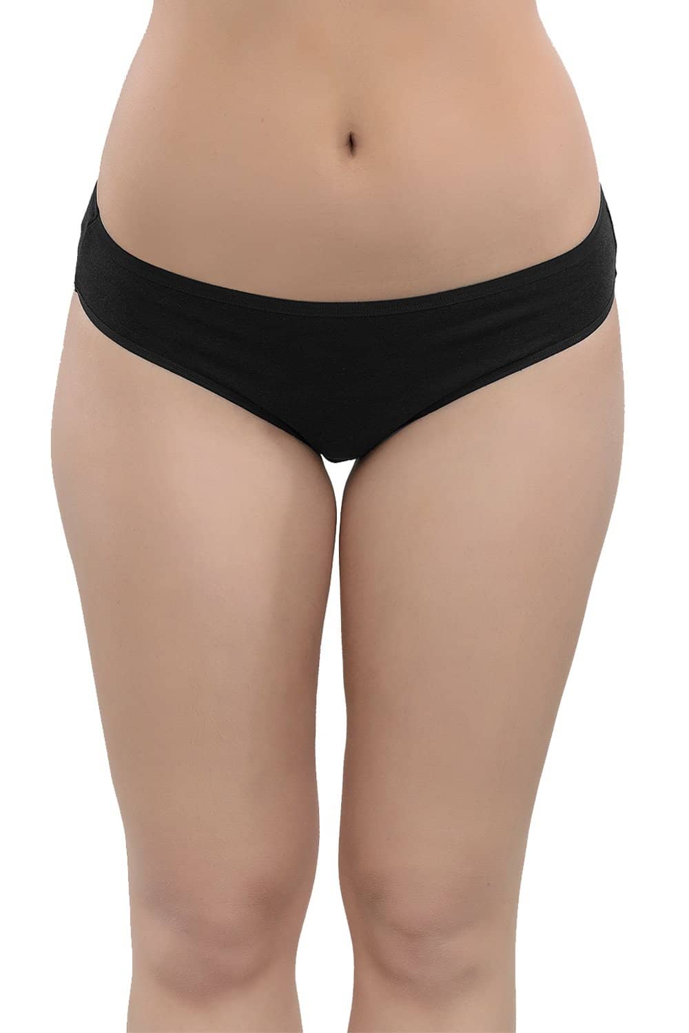 Organic Cotton Antimicrobial Bikini (Pack of 5)-IMP004_3Skin_2Black-