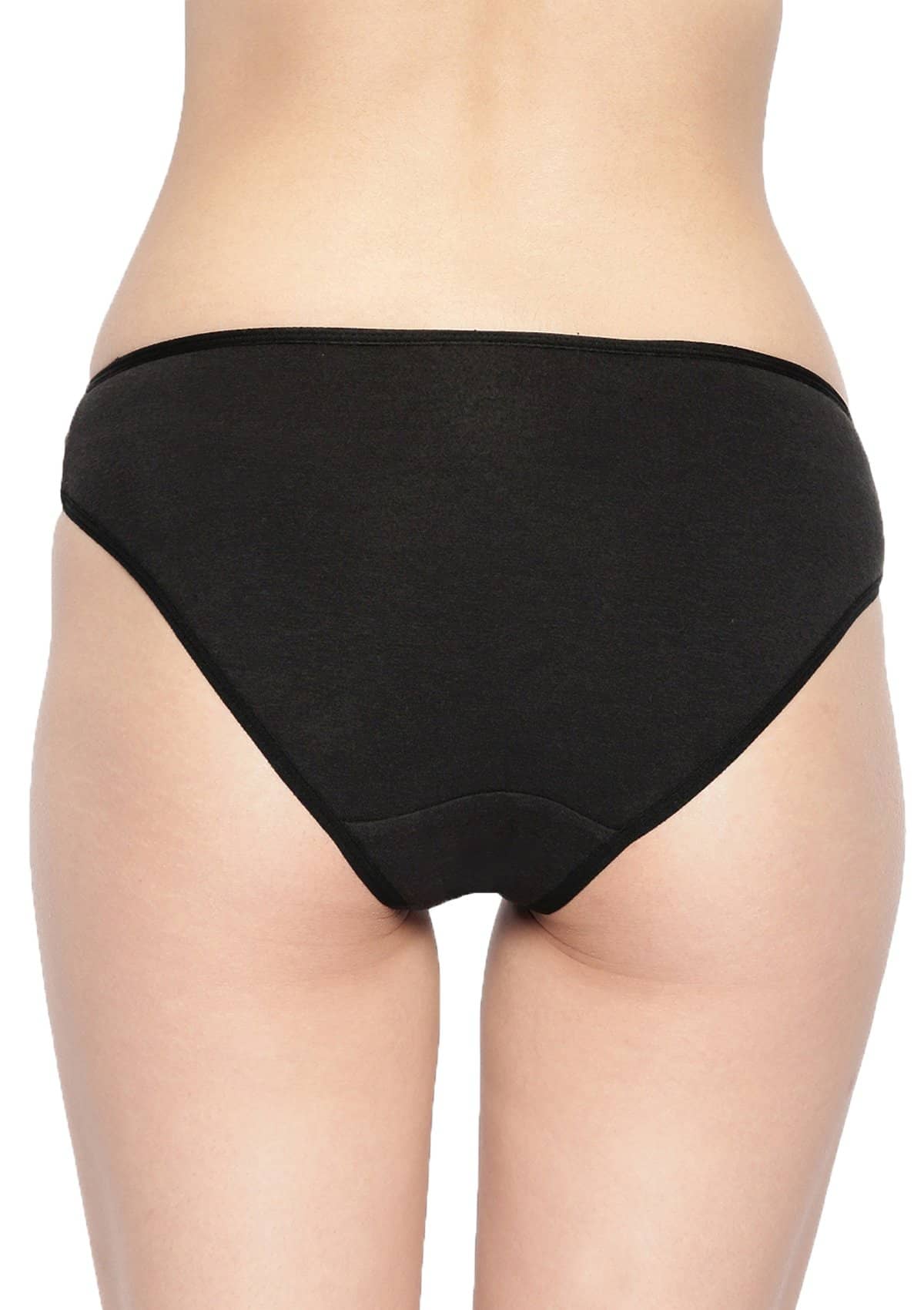 Organic Cotton Antimicrobial Little Black Undies kit (Pack of 3)-ISPK03-Black-