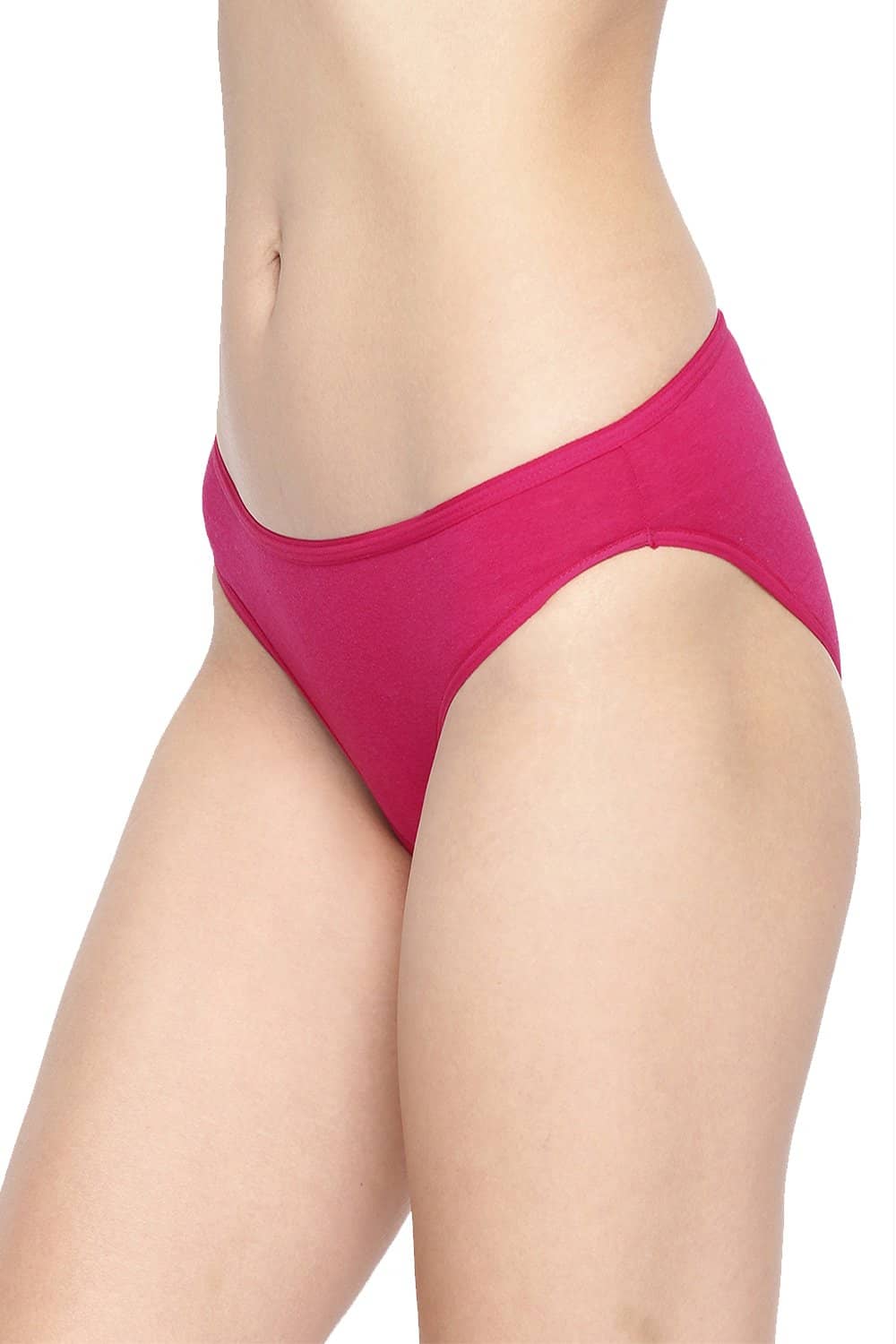 Organic Cotton Antimicrobial Bikini (Pack Of 2)-IMP004-Fuchsia_Fuchsia-