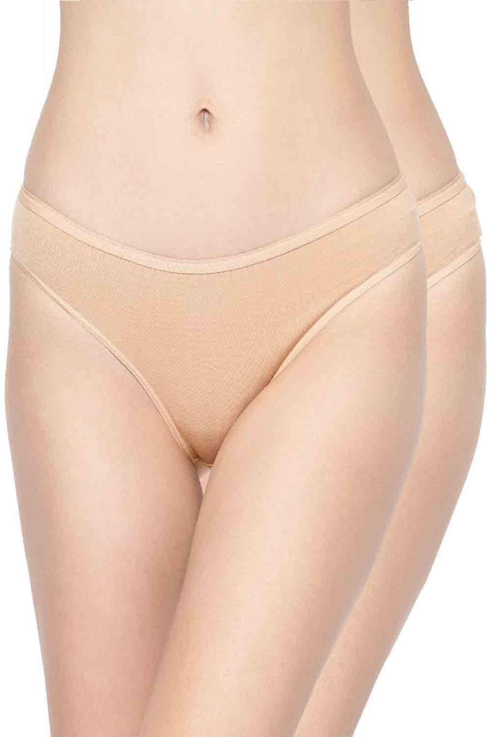 Organic Cotton Antimicrobial Bikini (Pack Of 2)-IMP004-Skin_Skin-