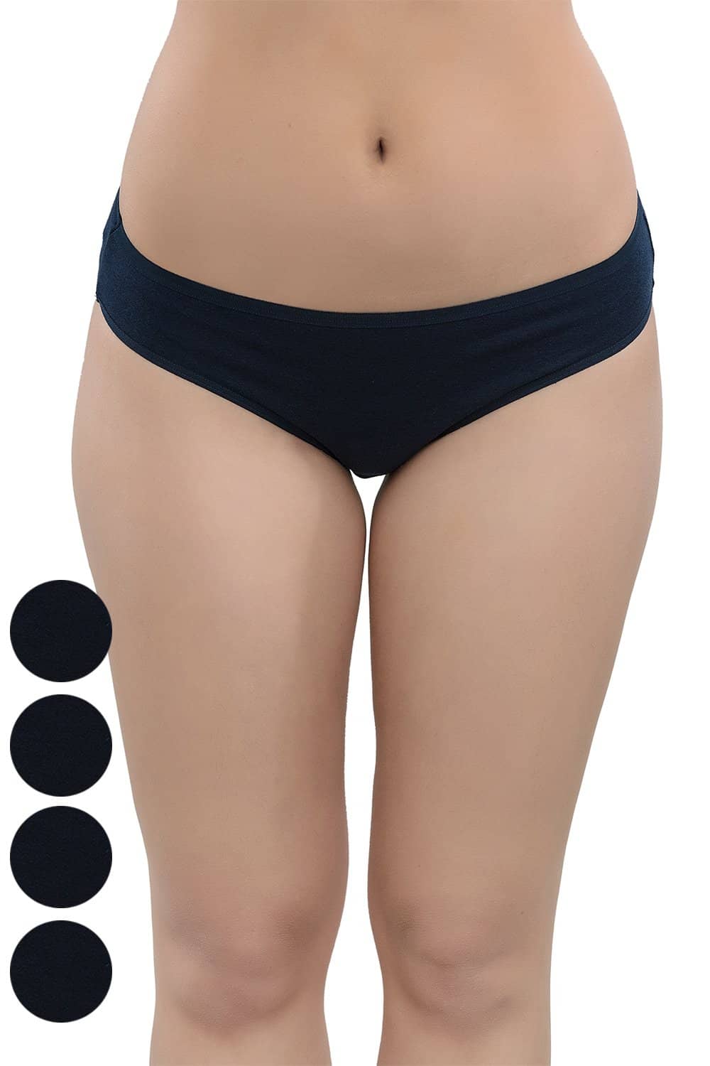 Organic Cotton Antimicrobial Bikini (Pack of 5)-IMP004_5Navy-