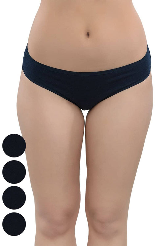 Organic Cotton Antimicrobial Bikini (Pack of 5)-IMP004_5Navy-