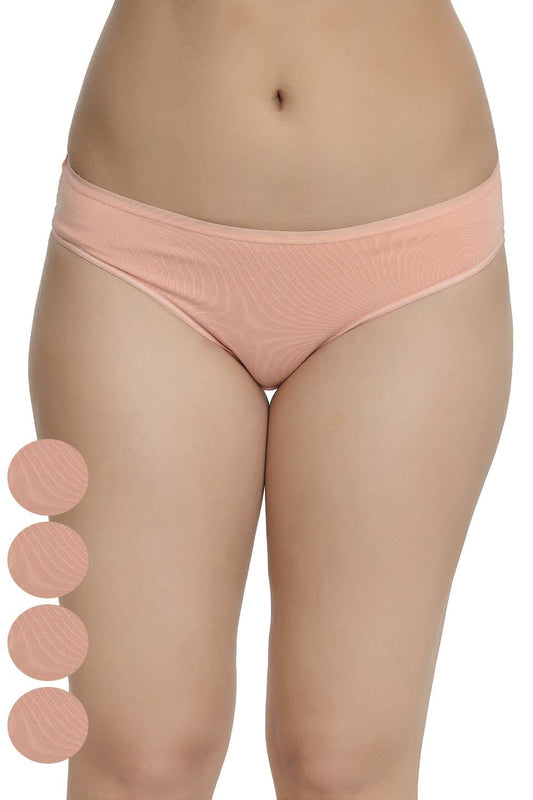 Organic Cotton Antimicrobial Bikini (Pack of 5)-IMP004_5Peach-